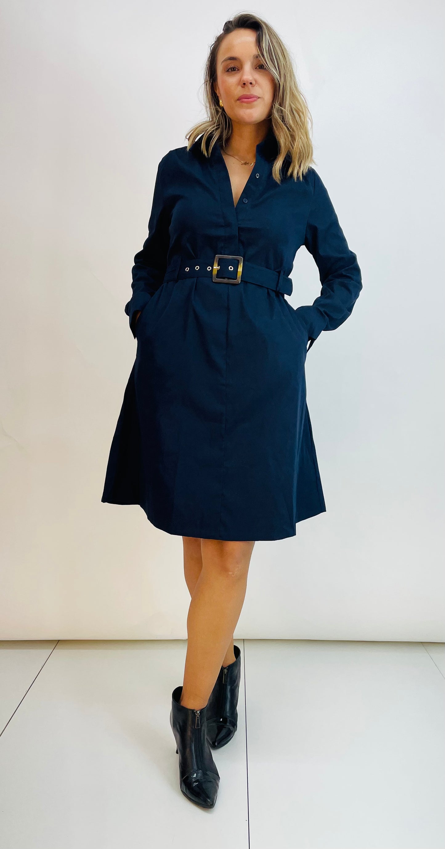 VESTIDO SEMI CAMISERO