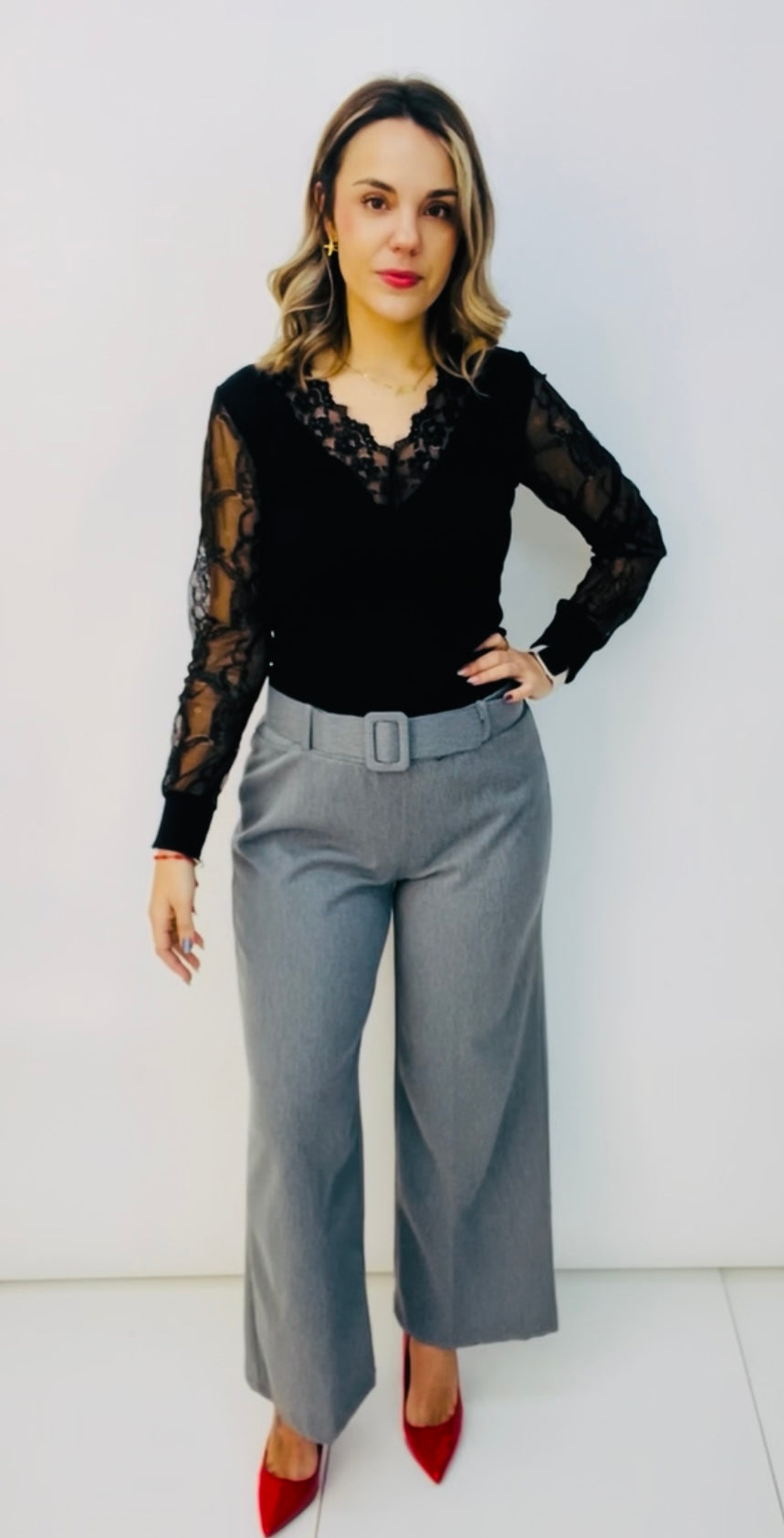 CAMISETA MANGA PUNTILLA