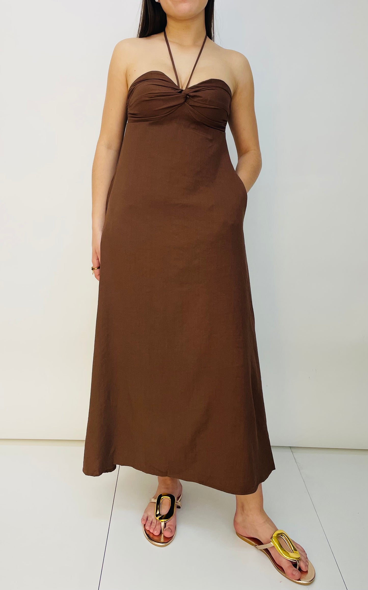 VESTIDO MARRON