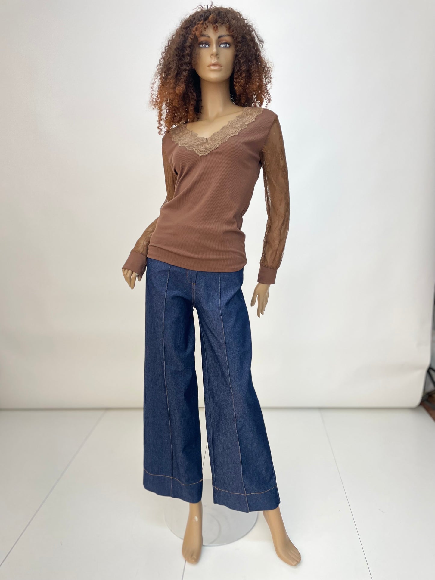 CAMISETA MANGA PUNTILLA