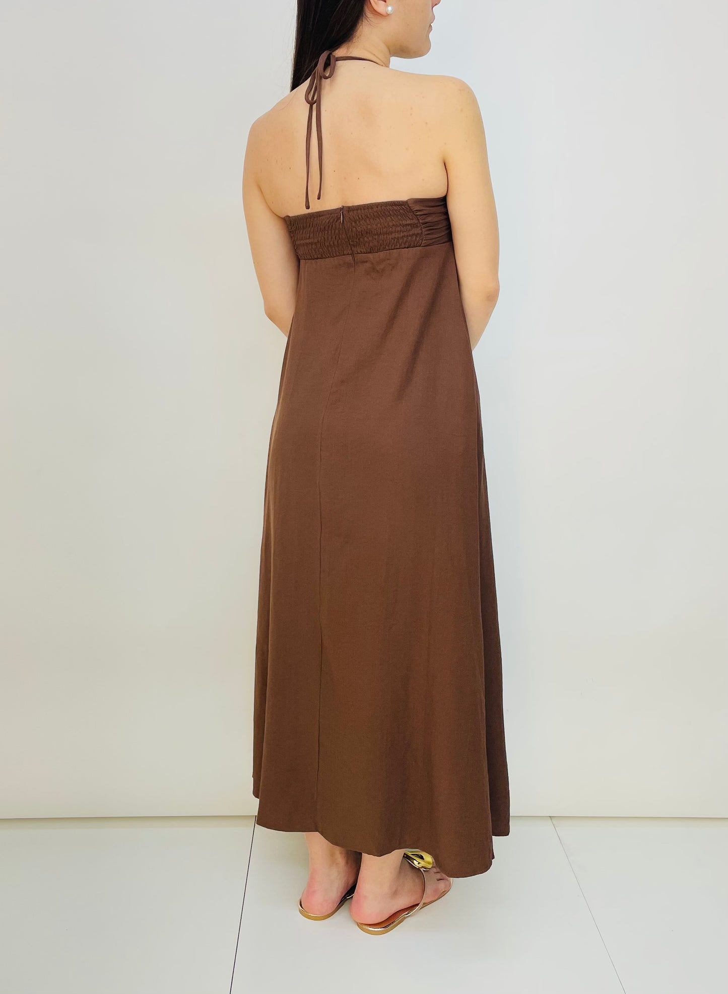VESTIDO MARRON