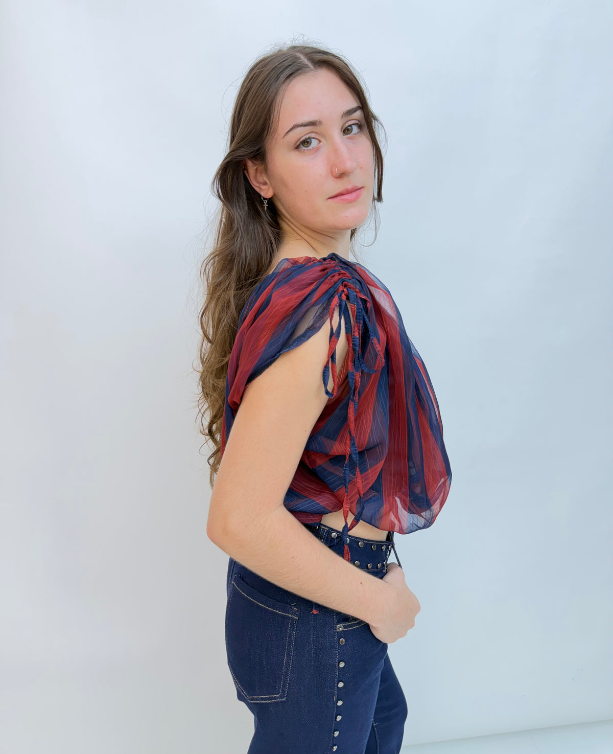 BLUSA GASA CROPPED