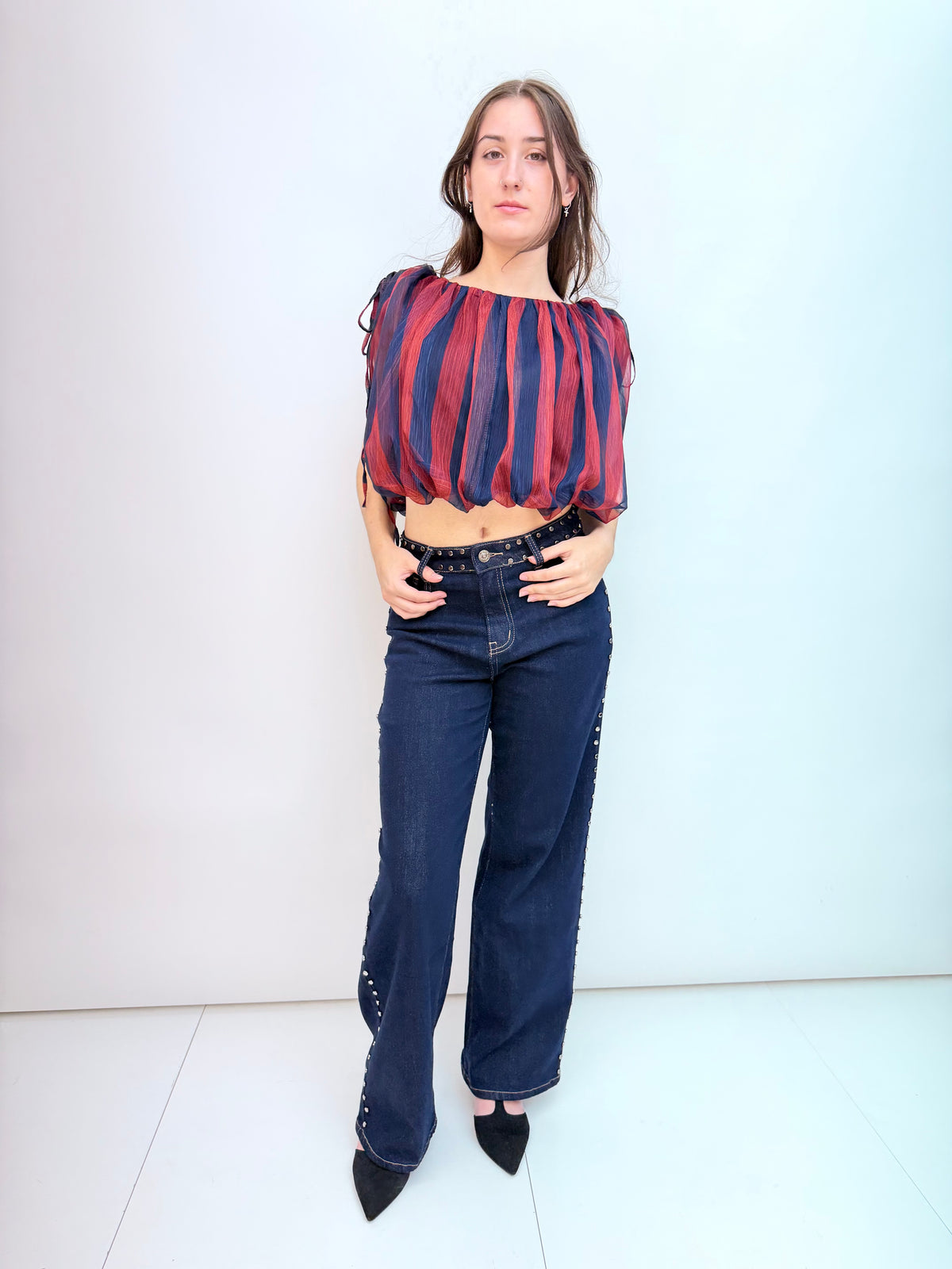BLUSA GASA CROPPED