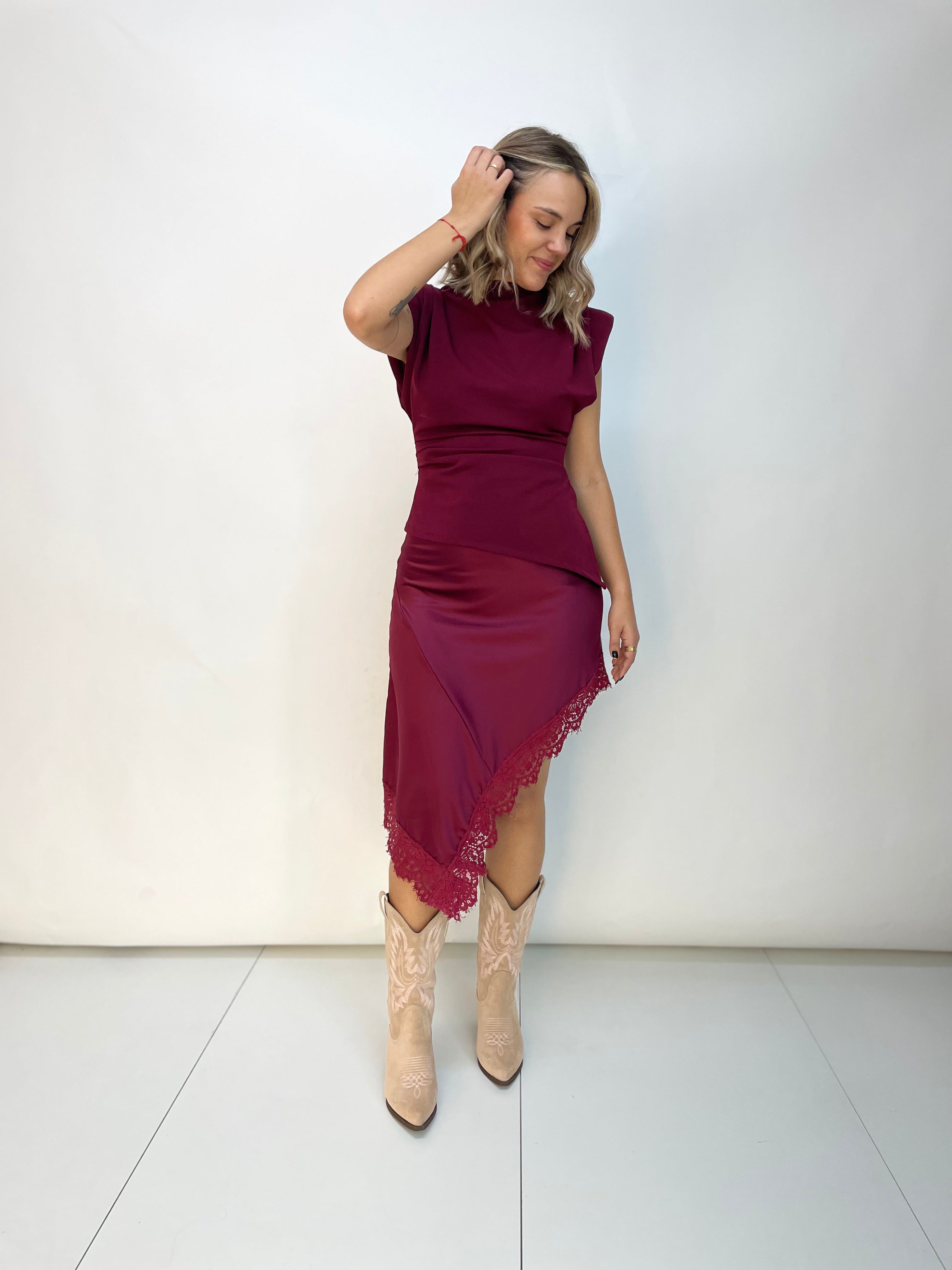SATIN SKIRT